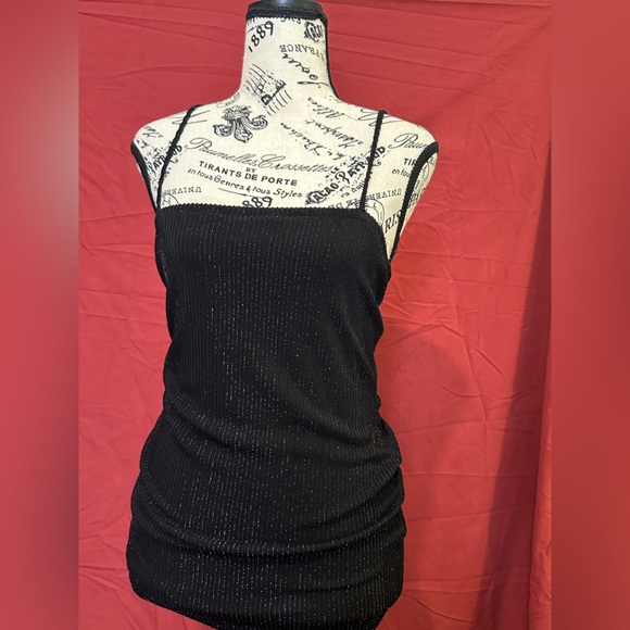 Black Glitter Bodycon Dress - Picture 3 of 5